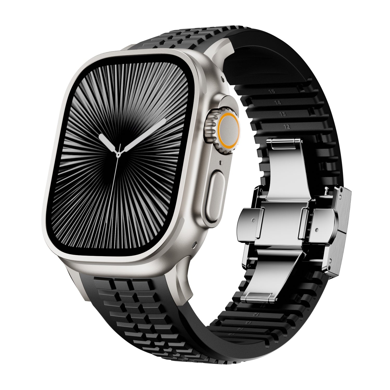 itanium Alloy Watch Band with FKM Rubber Inlay – SPACE9 Series